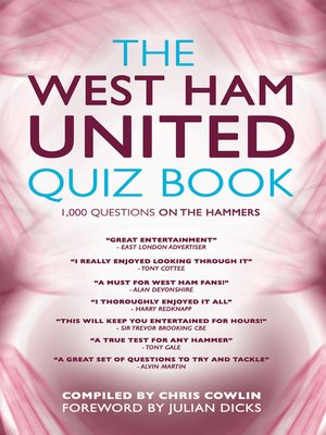 cover image of The West Ham United Quiz Book